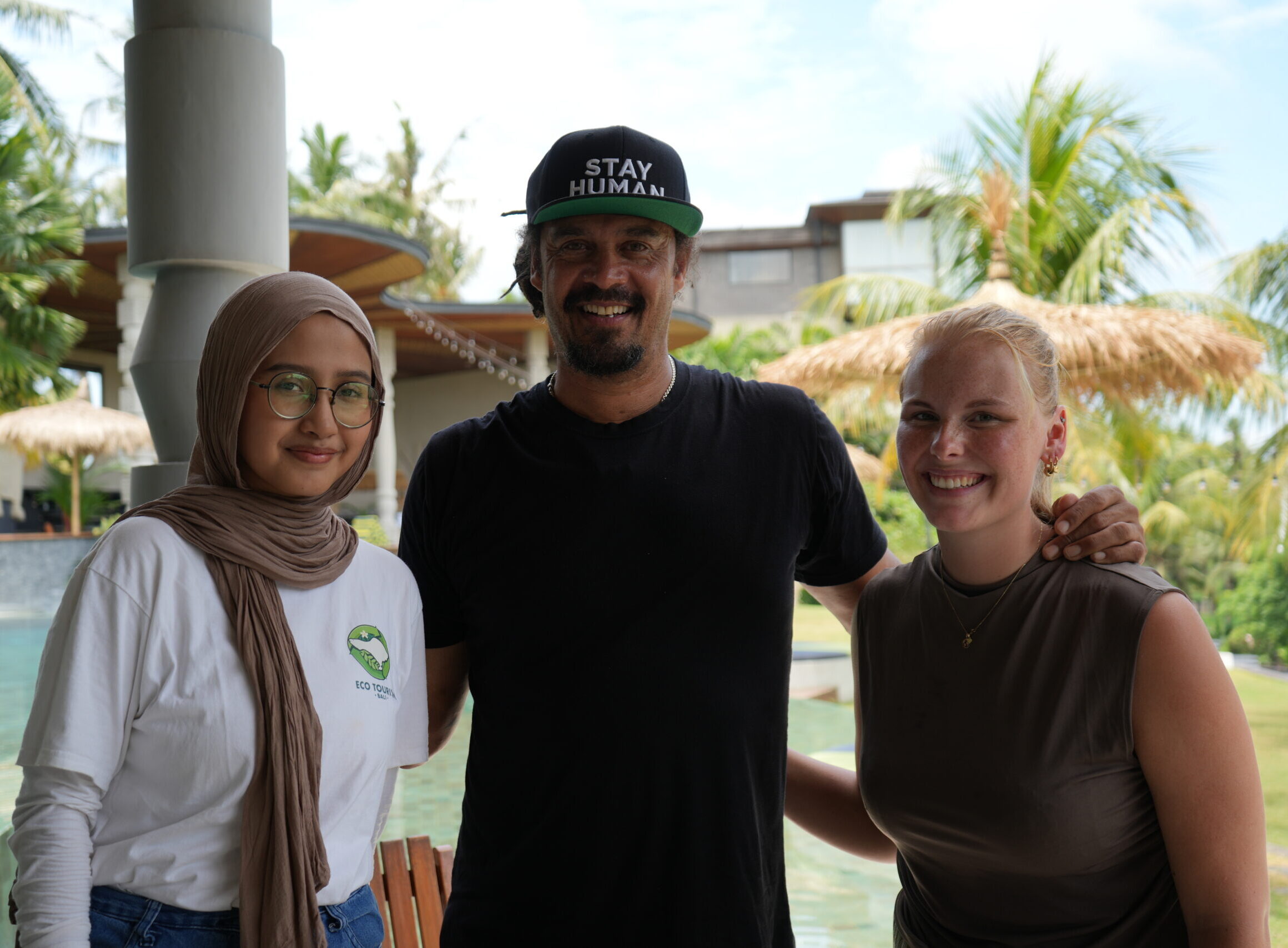 Quincy at Soulshine Bali to film an interview with the owner of the resort